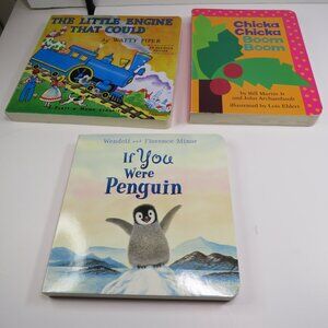 Board Books (3) LIKE NEW Little Engine, Penguin, Chicka Chicka